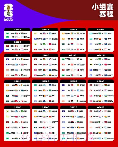 2026世界杯赛程最新 2026世界杯赛程最新